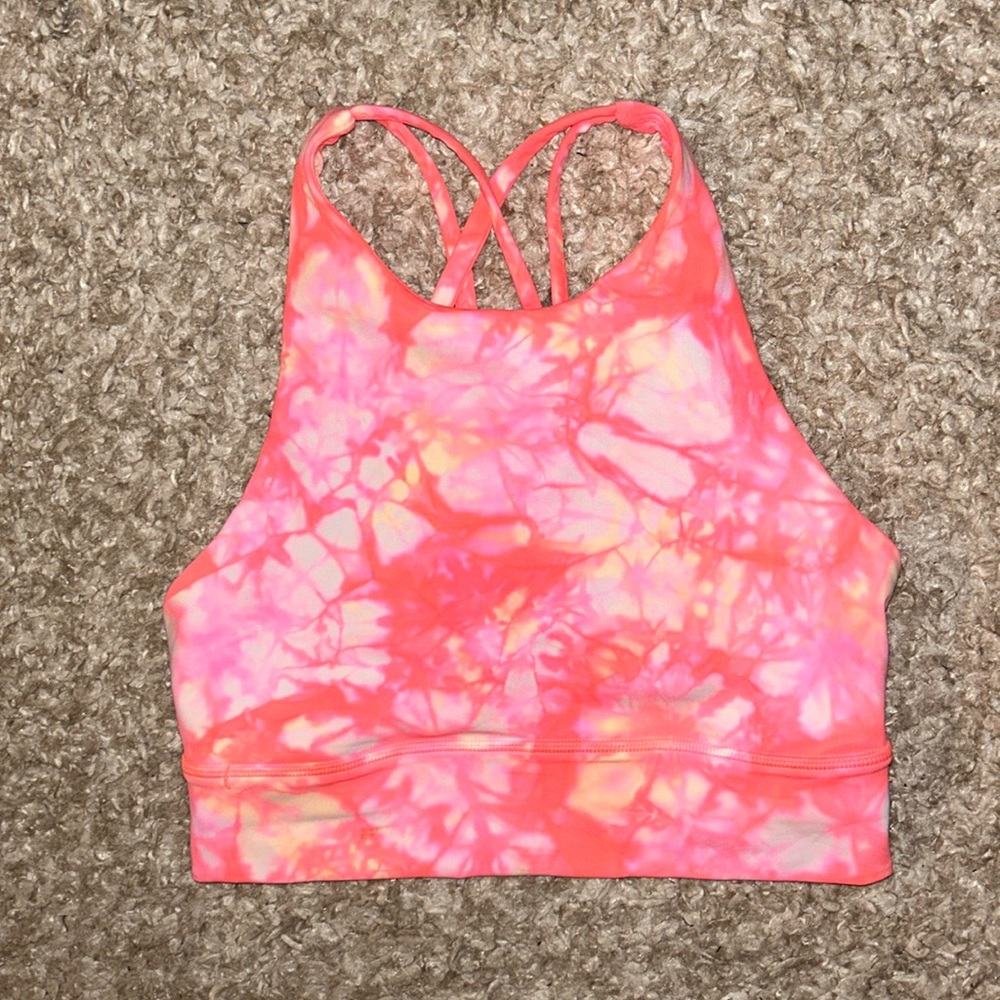 lululemon athletica Pink Tie-Dye Sports Bra